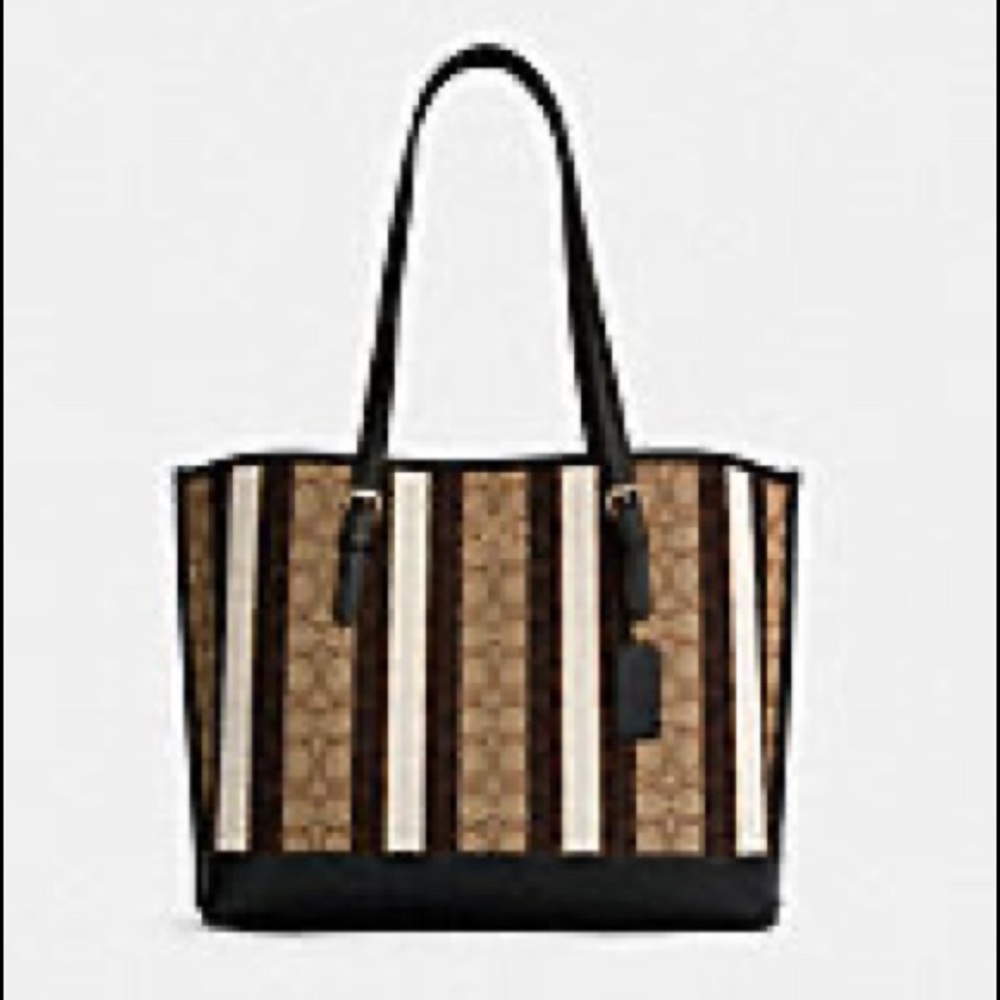 Coach - Mollie Tote 25 In Signature Jacquard With Stripes - Picture 9 of 14